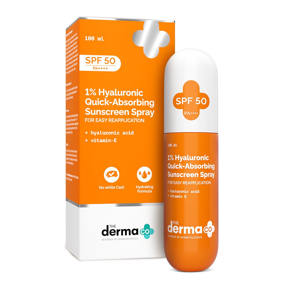 1% Hyaluronic Quick-Absorbing Sunscreen Spray with Hyaluronic Acid & Vitamin E - 100 ml