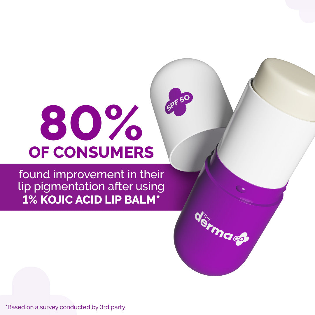 1% Kojic Acid Lip Balm with Alpha Arbutin & Hyaluronic Acid with SPF 50