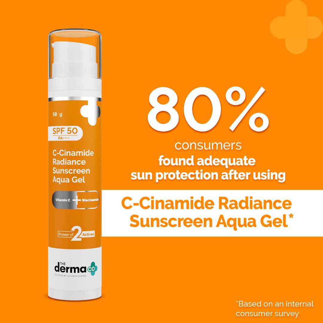 C-Cinamide Radiance Sunscreen Aqua Gel with SPF 50 & PA++++ - 50g (Pack of 2)