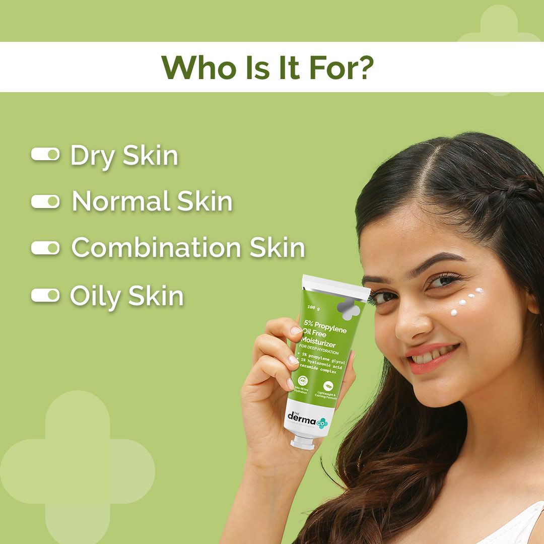 5% Propylene Oil-Free Moisturizer with Propylene Glycol & Hyaluronic Acid  - 100 g