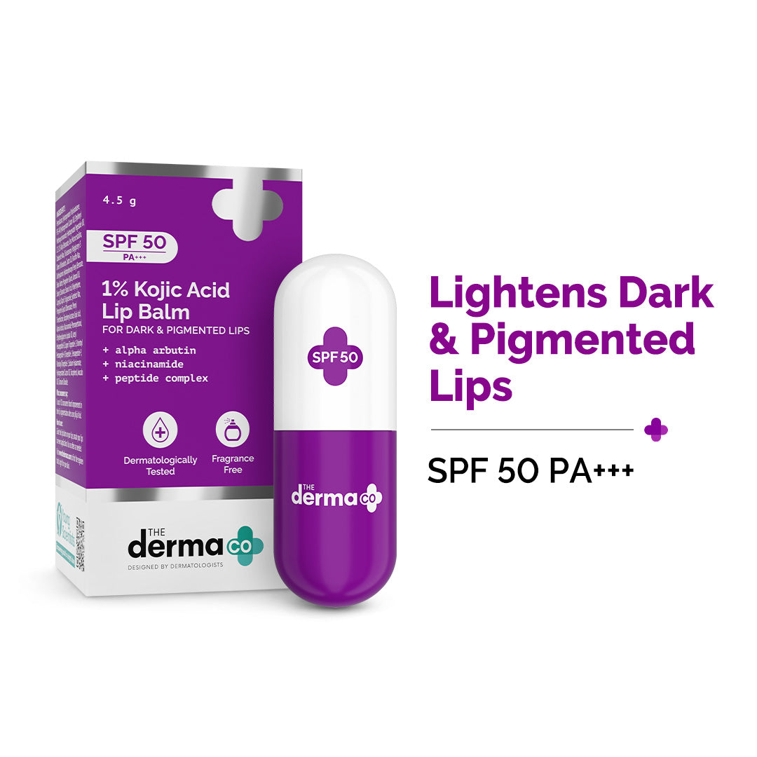 1% Kojic Acid Lip Balm with Alpha Arbutin & Hyaluronic Acid with SPF 50