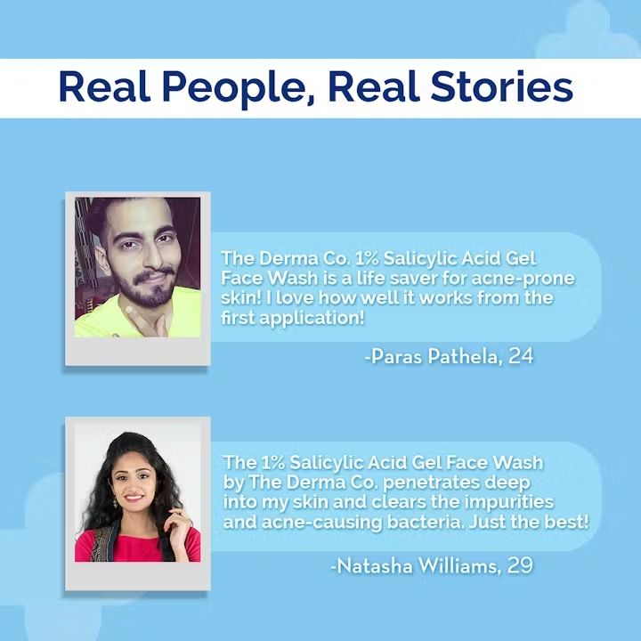 1% Salicylic Acid Gel Face Wash with Salicylic Acid & Witch Hazel - 100ml (Pack of 2)