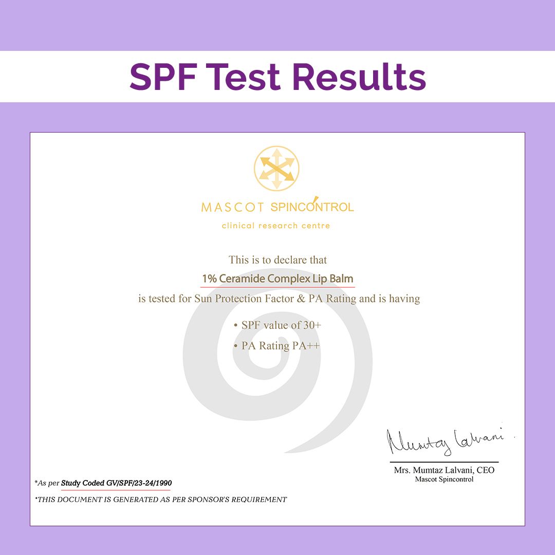 1% Ceramide Complex Lip Balm with Ceramides & Vitamin E, SPF 30 PA++ for Dry & Chapped Lips  - 4g (Pack Of 2)