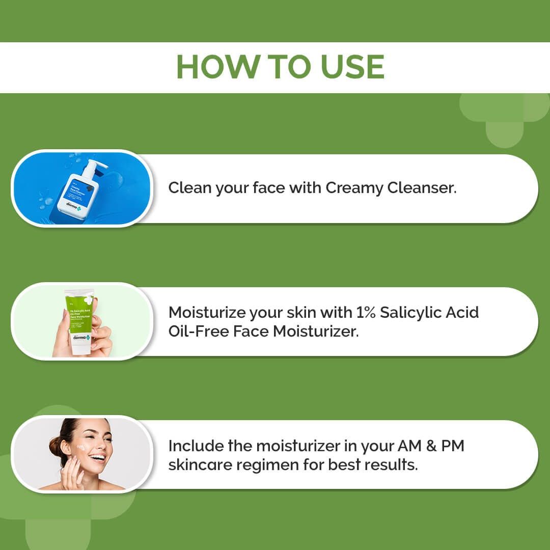 1% Salicylic Acid Oil-Free Moisturizer For Face with Oat Extract  - 50g