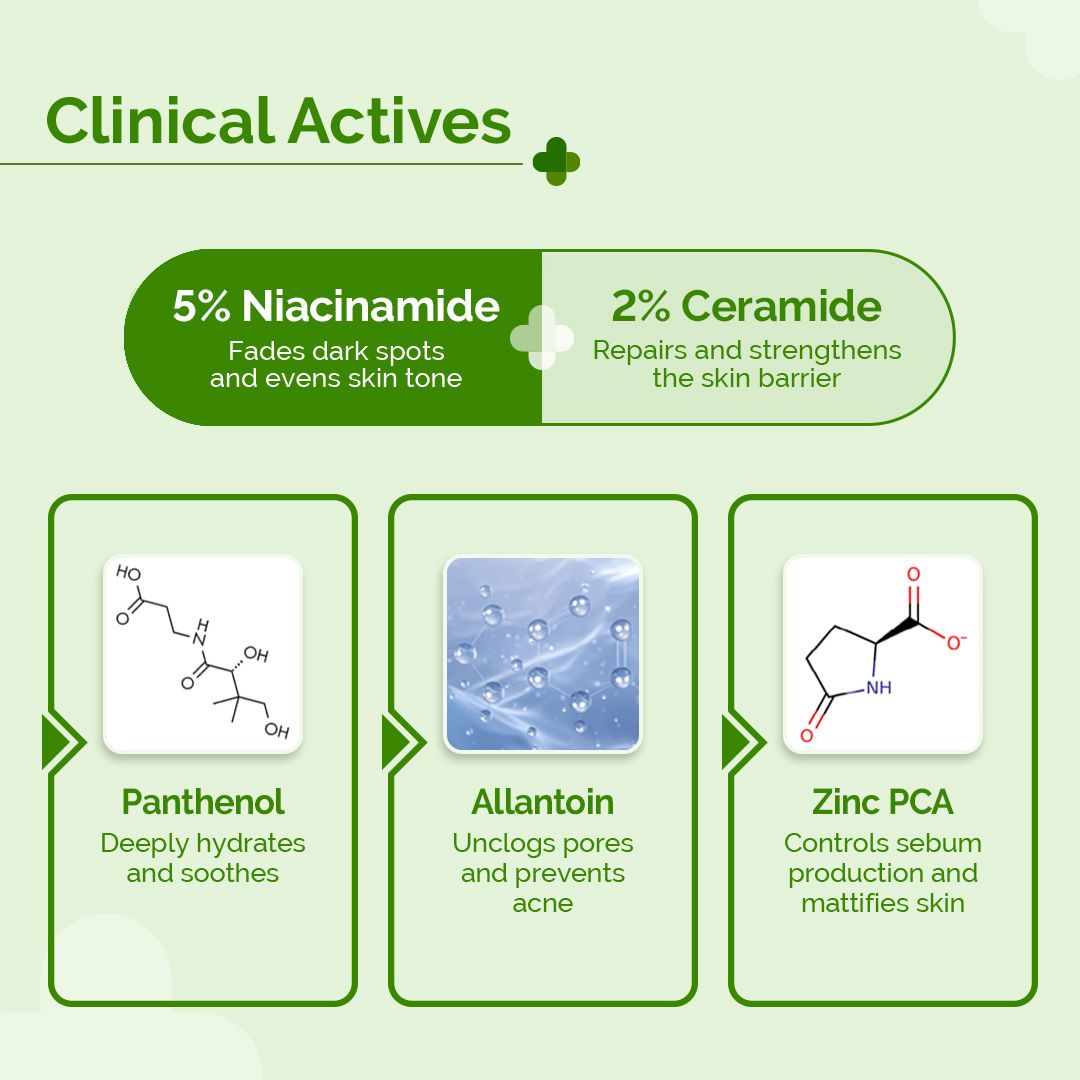 5% Nia-Ceramide Mattifying Moisturizer with 5% Niacinamide & 2% Ceramide - 100g