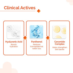 the derma co hydrating sunscreen gel with hyaluronic, panthenol and ceramide complex