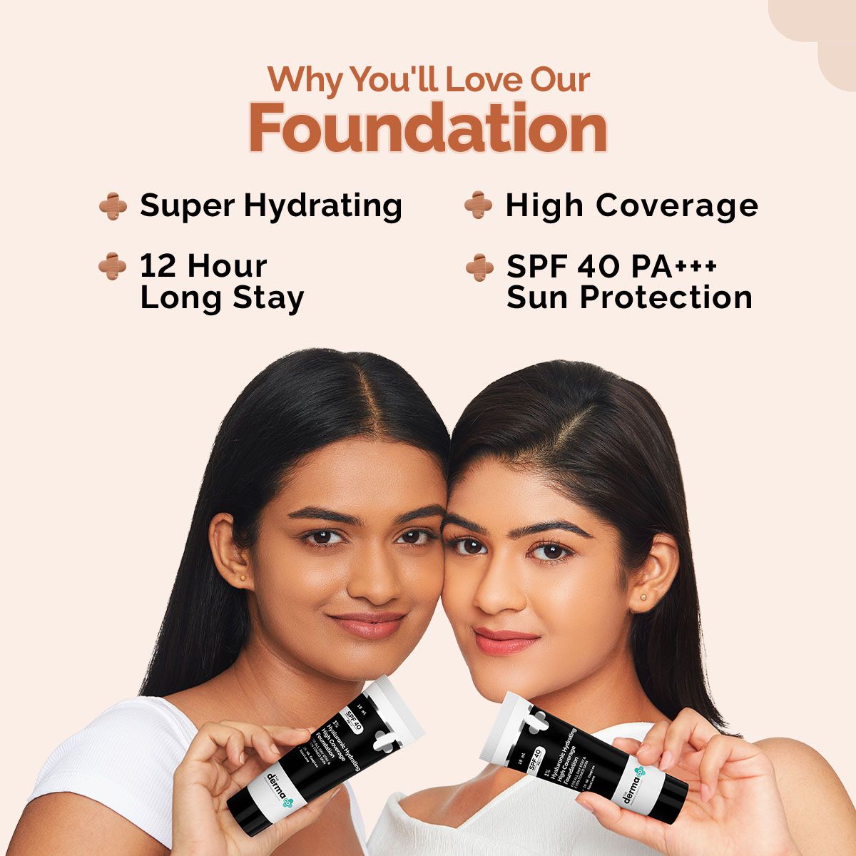 1% Hyaluronic Hydrating High Coverage Foundation - 18ml | Ivory