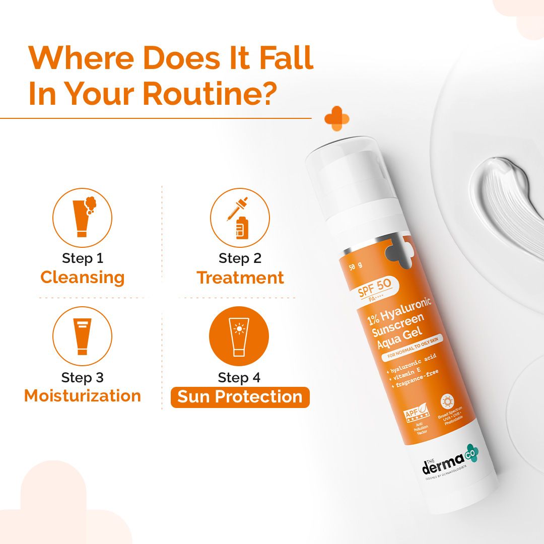 1% Hyaluronic Sunscreen Aqua Gel In Vivo Tested (ISO 24444:2019 Certified, CTRI/2025/02/080287) for Broad Spectrum & Blue Light Protection for Oily, Dry, Acne-prone Skin (Pack of 2)