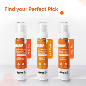 the derma co best oil free sunscreen for different skin types for perfect pick