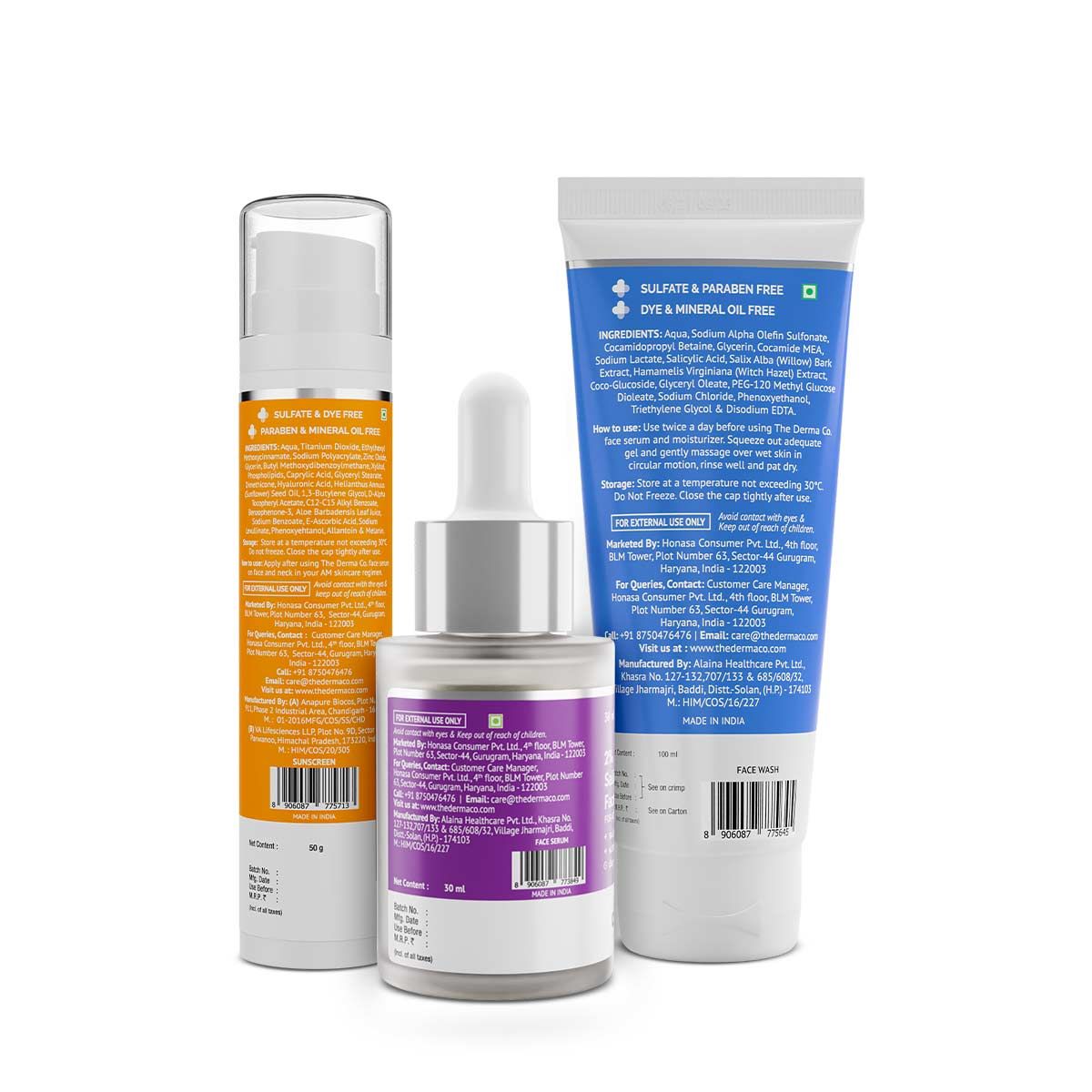 Anti Acne Kit (1% Salicylic Acid Gel Face Wash + 2% Salicylic Acid Serum + 1% Hyaluronic Sunscreen Aqua Gel)