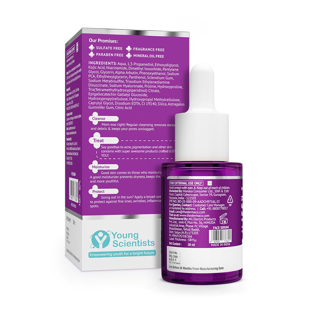 2% Kojic Acid Face Serum with 1% Alpha Arbutin & Niacinamide - 30 ml