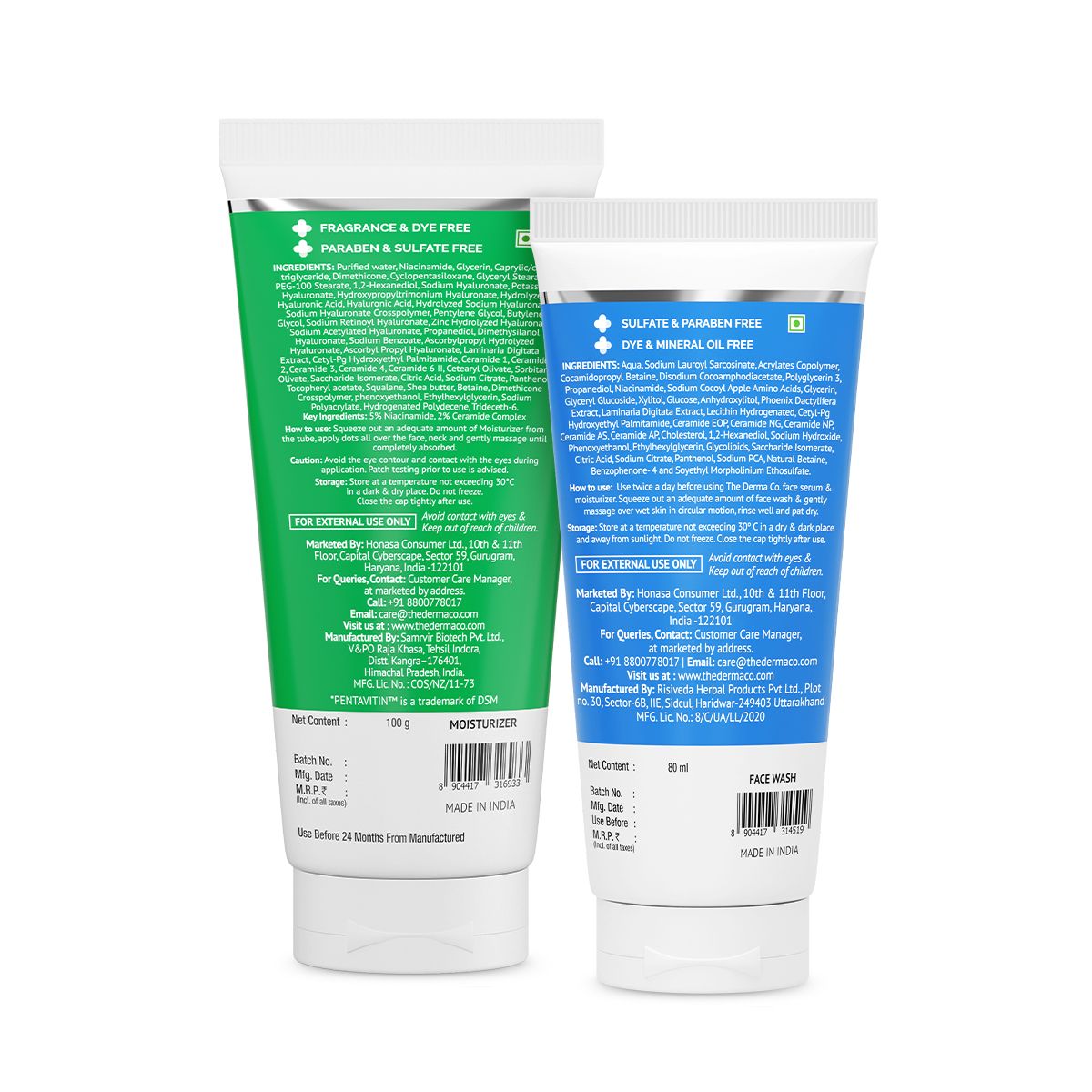 Nia-Ceramide Cleanse & Moisturize Duo