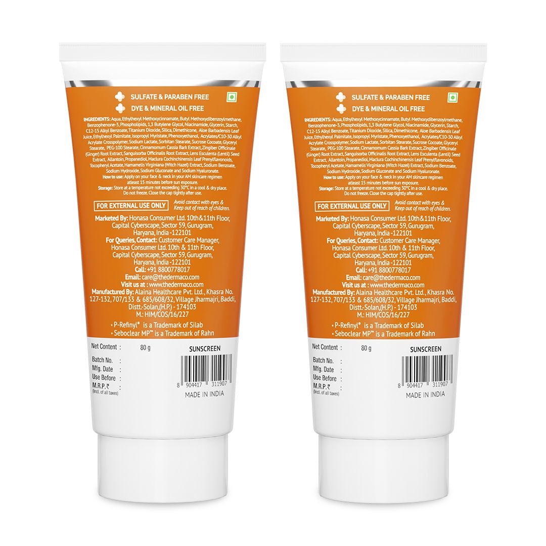 Pore Minimizing Priming Sunscreen For Open Pores & UVA/UVB Protection - 80g (Pack of 2)