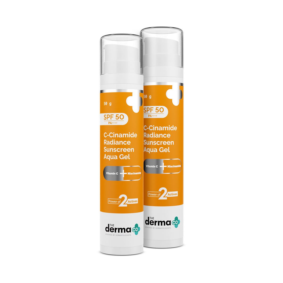 C-Cinamide Radiance Sunscreen Aqua Gel with SPF 50 & PA++++ - 50g (Pack of 2)
