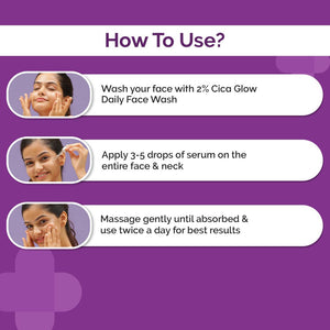 How to use derma co 10 cica glow serum