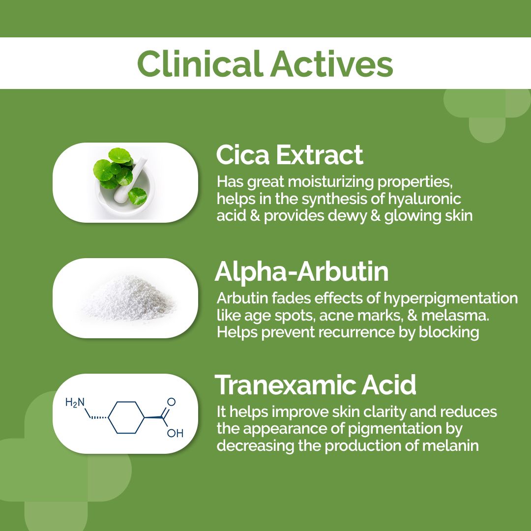 5% Cica-Glow Daily Face Moisturizer with Alpha Arbutin & Tranexamic Acid - 50 g