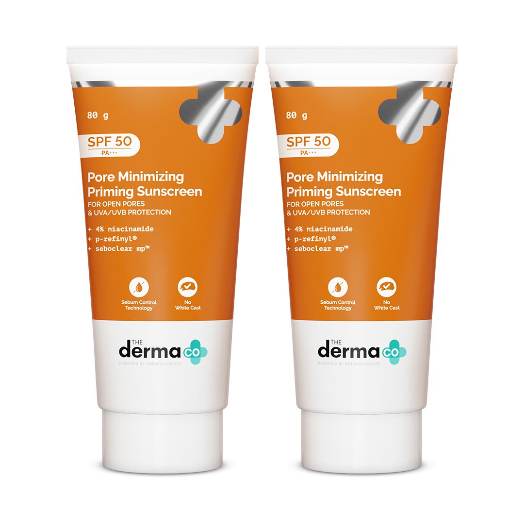 Pore Minimizing Priming Sunscreen For Open Pores & UVA/UVB Protection - 80g (Pack of 2)