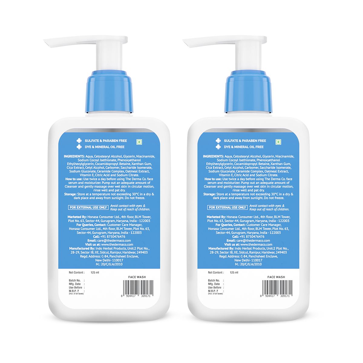 2% Niacinamide Gentle Skin Cleanser for Sensitive, Dry & Normal Skin - 125 ml  (Pack Of 2)