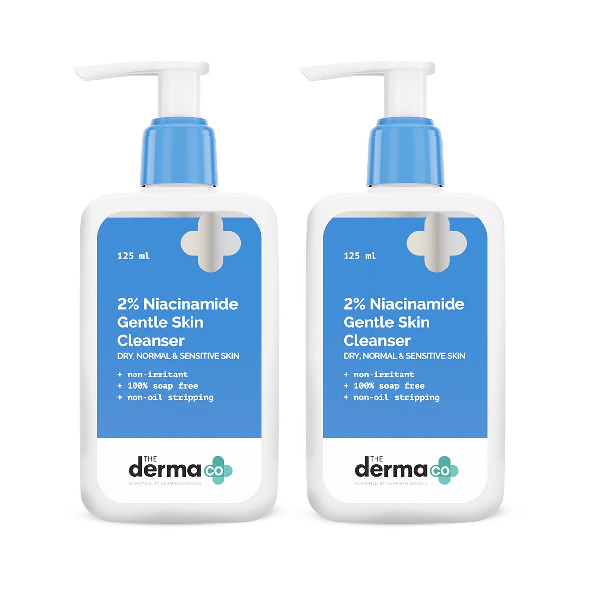 2% Niacinamide Gentle Skin Cleanser for Sensitive, Dry & Normal Skin - 125 ml  (Pack Of 2)