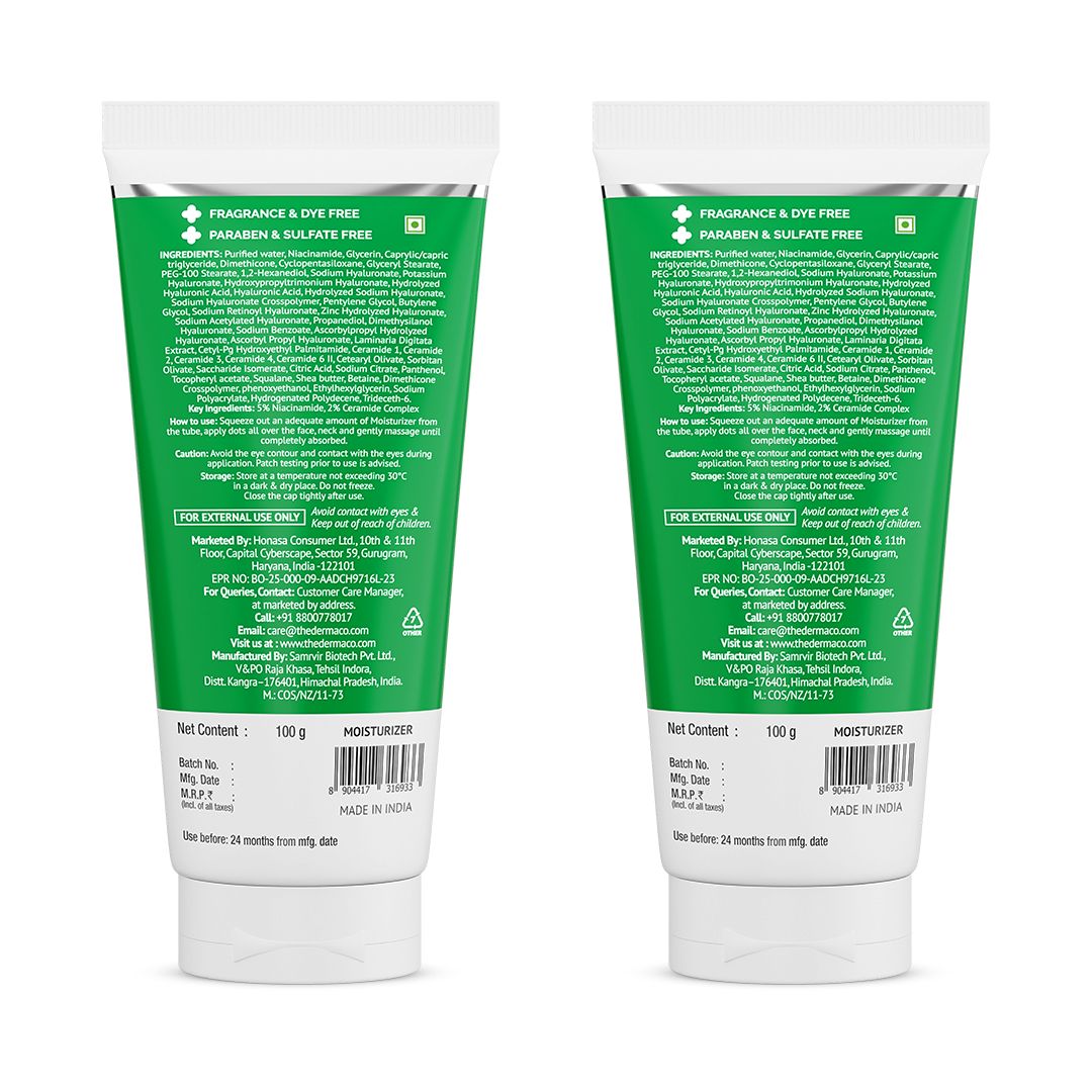 5% Nia-Ceramide Daily Hydrating Moisturizer with 5% Niacinamide & 2% Ceramide - 100g (Pack of 2)