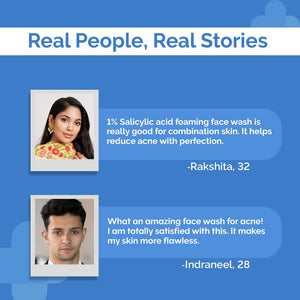 real people real stories review on the derma co salicylic foaming face wash 