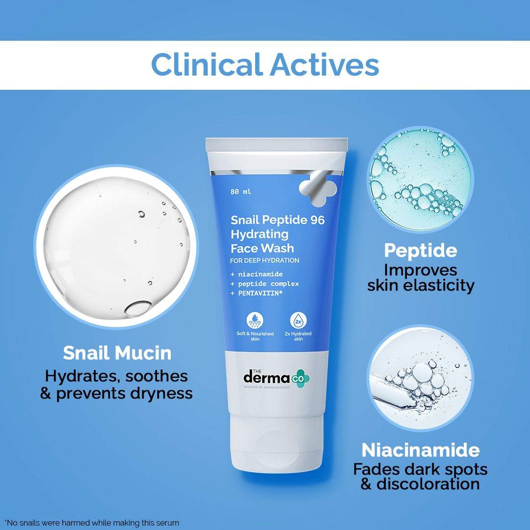 Snail Peptide 96 Hydrating Face Wash with Snail Mucin & Peptide Complex for Deep Hydration - 80 ml