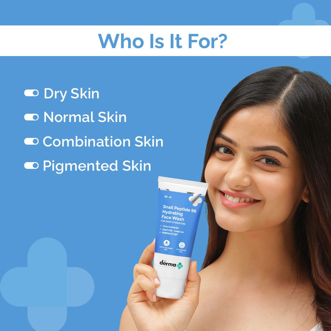 Snail Peptide 96 Hydrating Face Wash with Snail Mucin & Peptide Complex for Deep Hydration - 80 ml