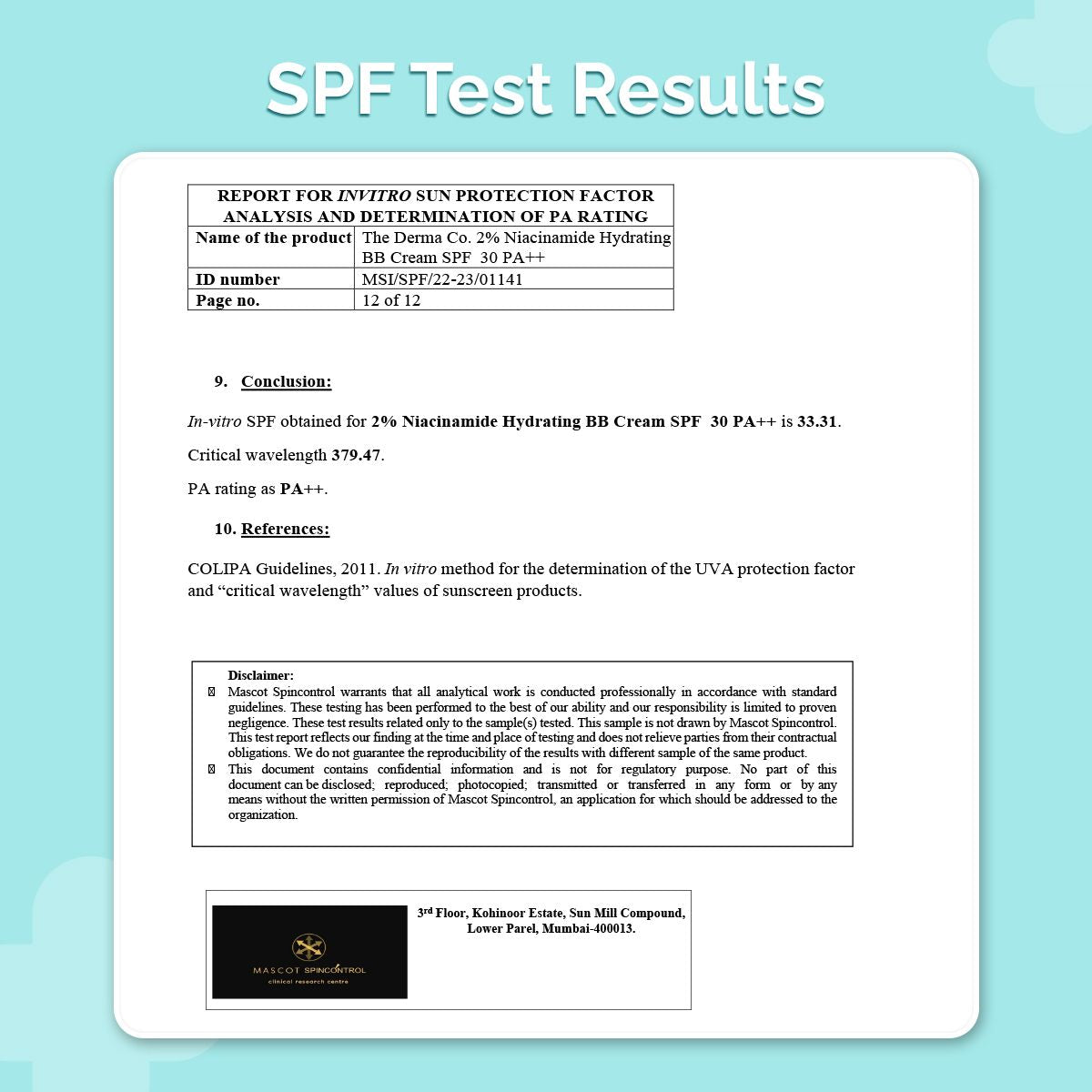 the derma co niacinamide bb cream SPF results